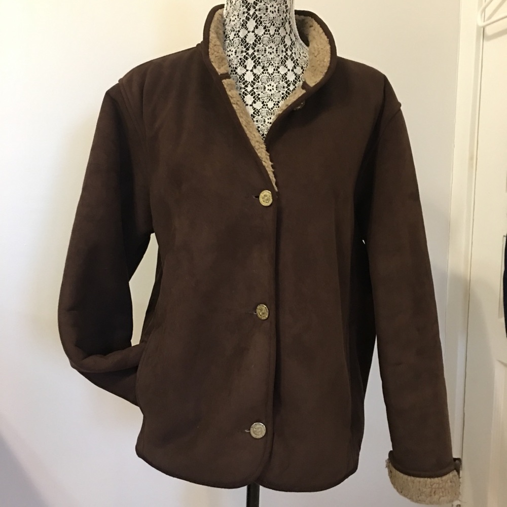 WOOLRICH faux suede fleece lined jacket